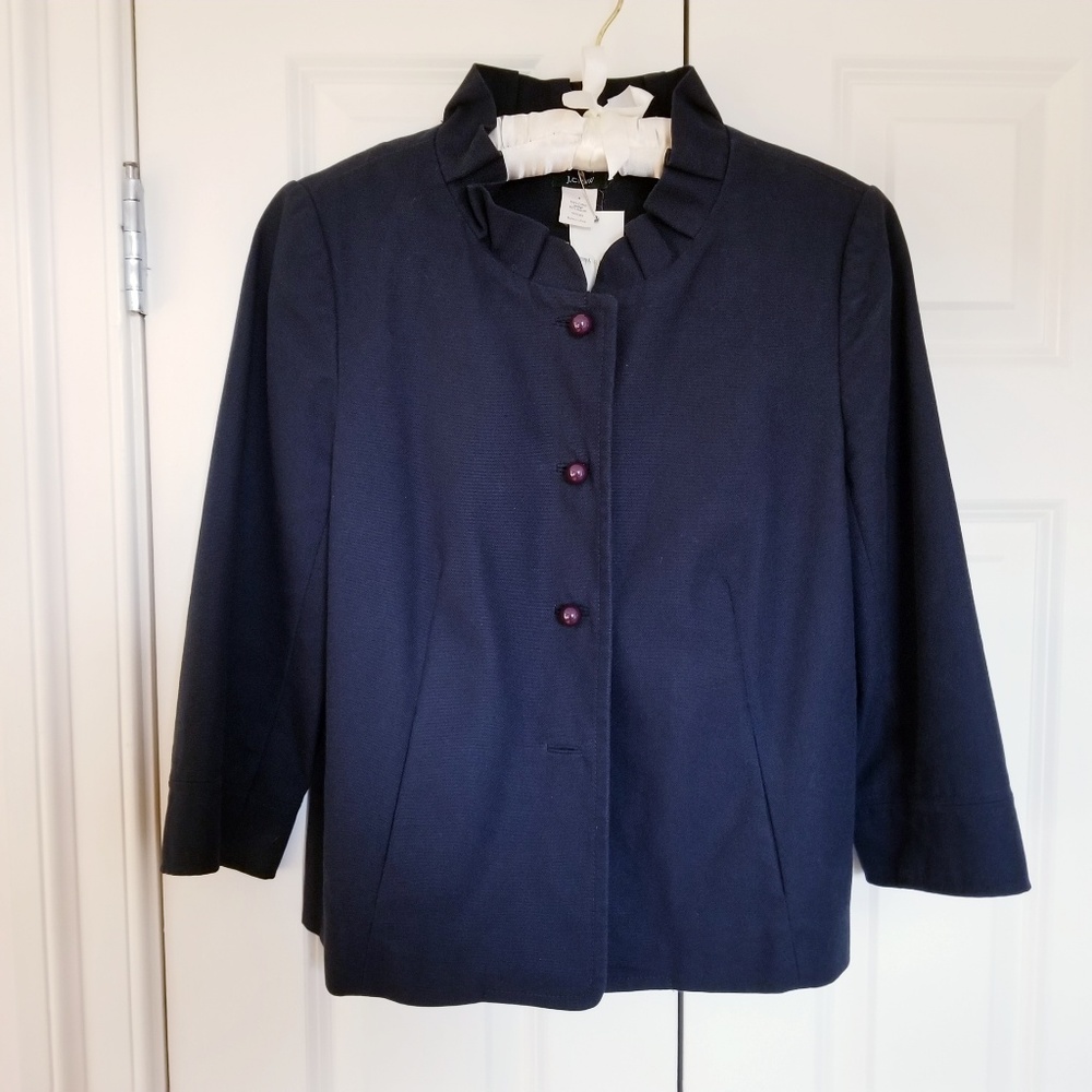 J. Crew Ruffle Swing Jacket